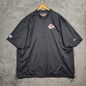 Kansas City Chiefs Nike Windbreaker Mens 3XL Gray 1/4 Zip NFL 605558-060